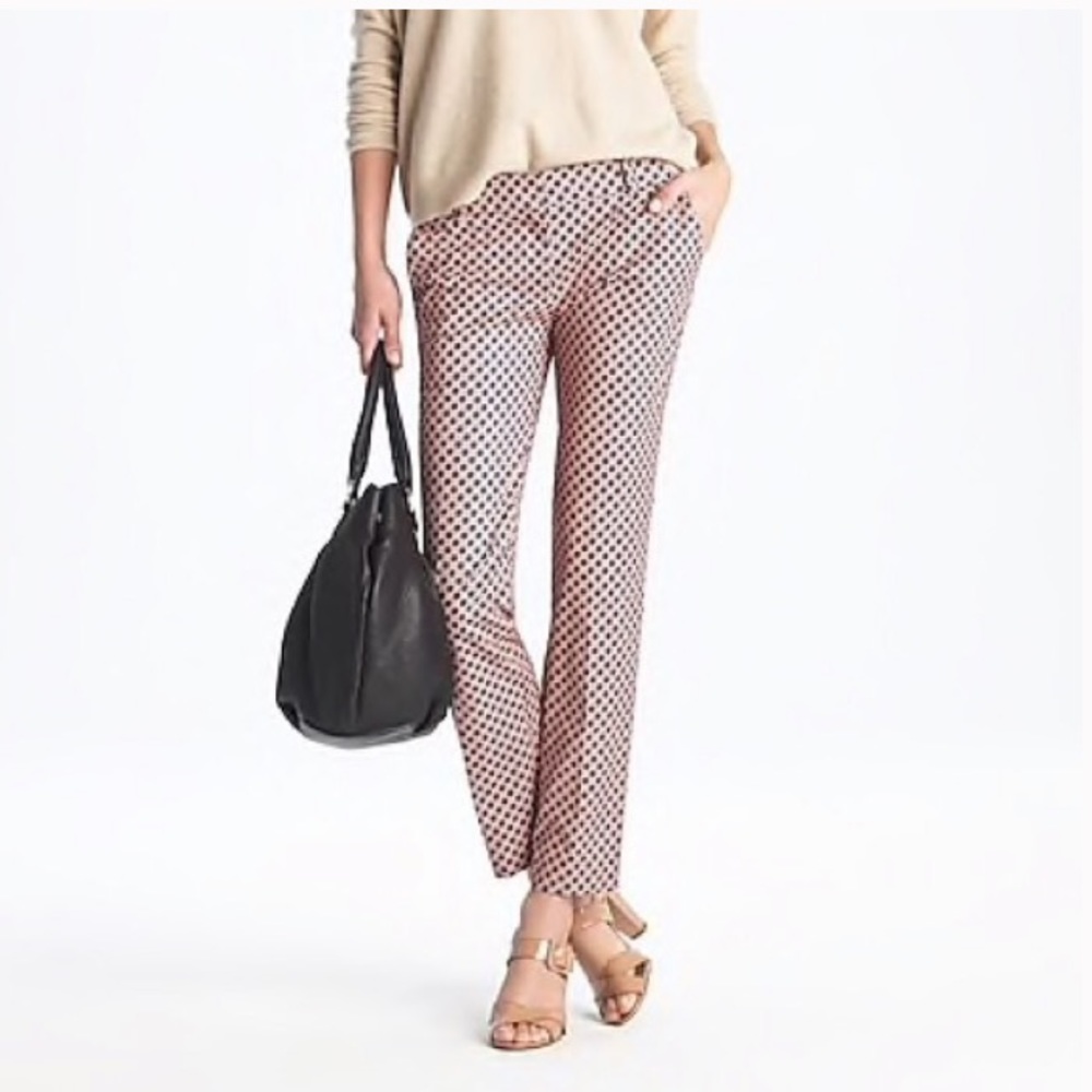 J Crew café Capri pants in foulard floral …